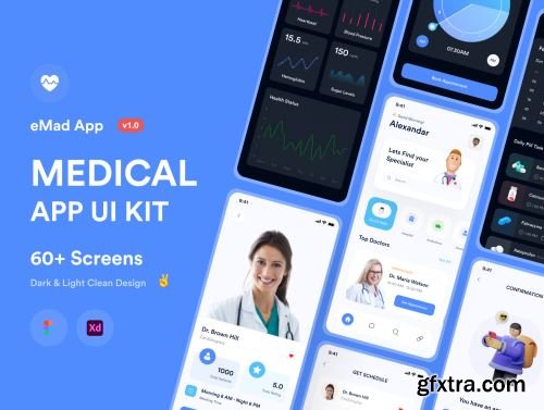 eMade - Medical App iOS UI Kit Ui8.net