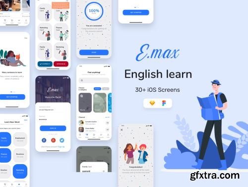 Emax English Learn UI KIT Ui8.net