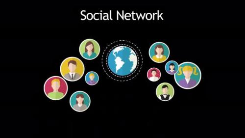 Videohive - The Social Network Alpha Channel 4K - 48225120 - 48225120