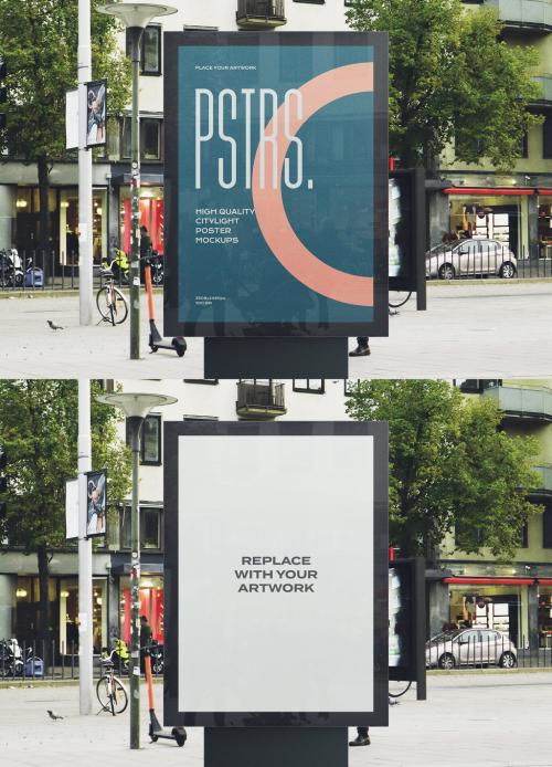 Street Outdoor Poster Advertising Billboard Mockup Template 644043960