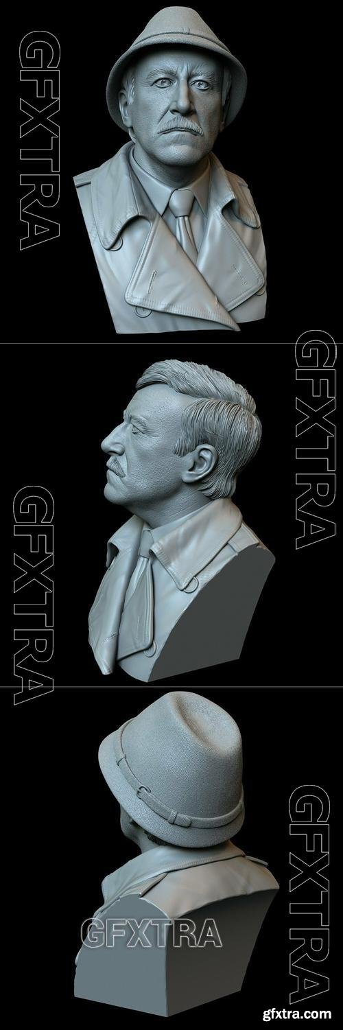 Inspector Jacques Clouseau Bust &ndash; 3D Print Model