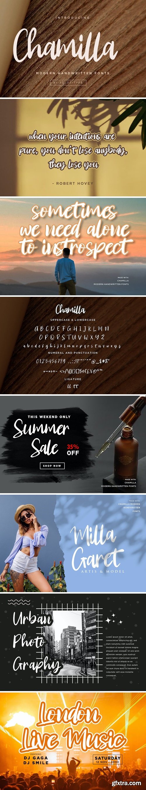 Chamilla- Handwritten Script fonts