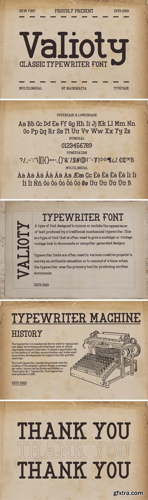 Valioty - Classic Typewriter Font