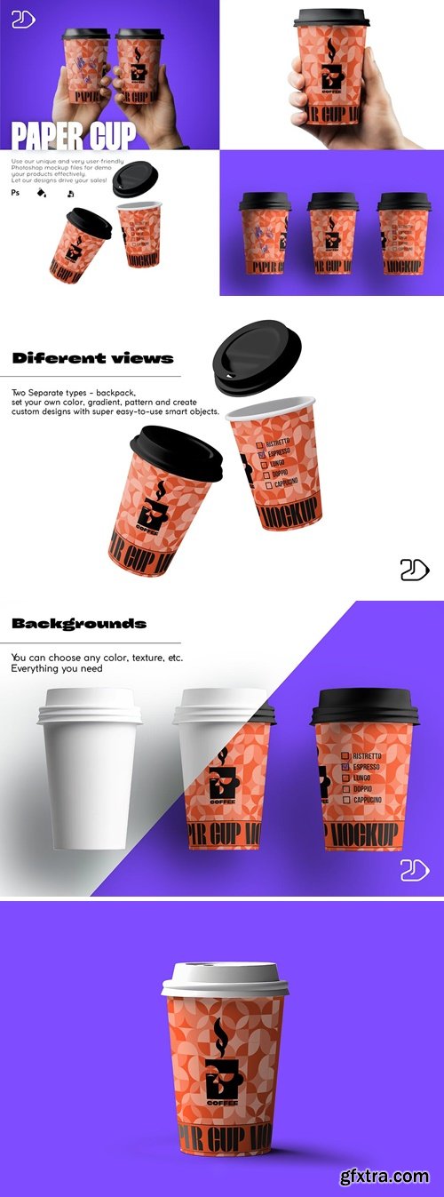 Coffee Cup Mockup Set S54XRHF