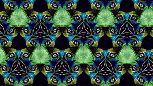 Videohive - Bright psychedelic pattern with flashing figures - 48227198 - 48227198