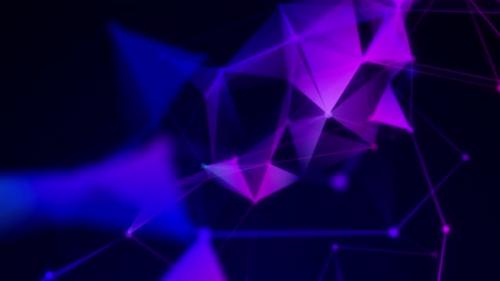 Videohive - Animation of triangular structure with lines - 48227206 - 48227206