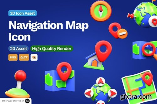 3D Navigation Map Icon R826SLB