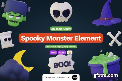 3D Spooky Monster Illustrations 9FWEGL6