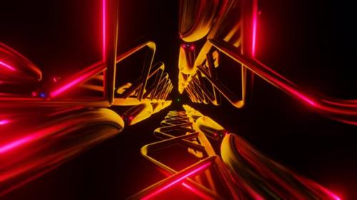 Videohive - A Vibrant VJ Loop with Rhythmic Neon Disco Strobes - 48228417 - 48228417