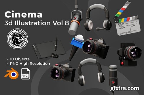 Cinema 3D Icon Illustration V3 TF9WGSQ