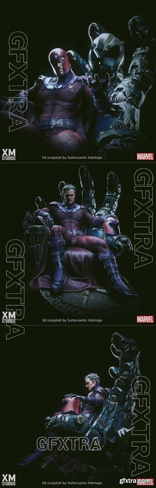 XM Studios - Magneto on Throne &ndash; 3D Print Model