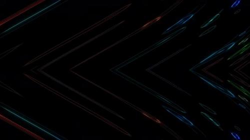 Videohive - 3D Abstract shining bright lines set wave, colorful, black background - 48231260 - 48231260