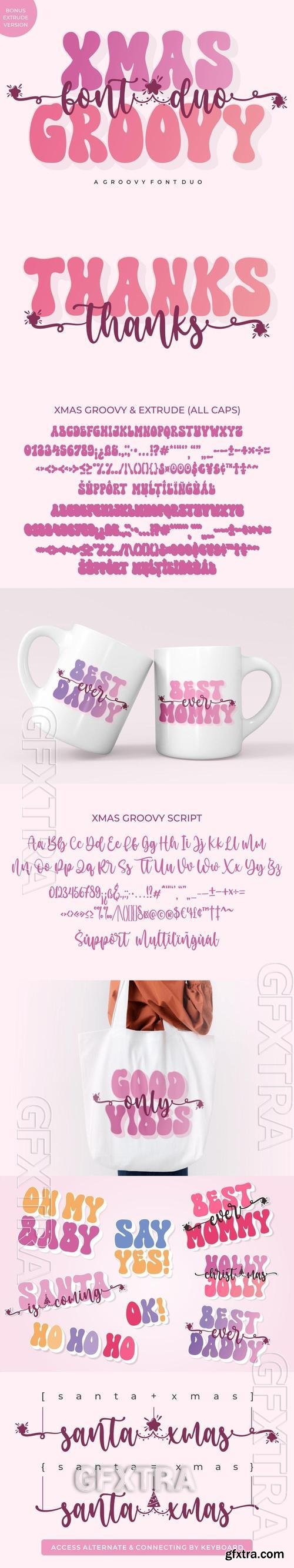 Xmas Groovy Font Duo UW2GAFM