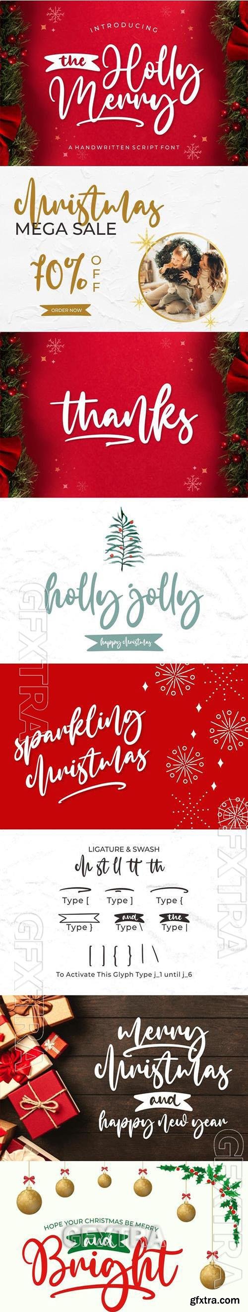 The Holly Merry Script Font HTNH4DT