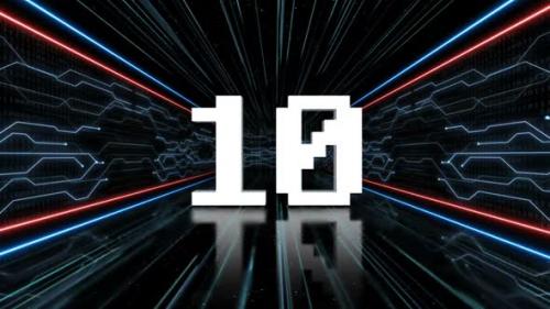 Videohive - Glitch Number 10 in Tech Room on Alpha Channel, Loop - Package - 48213287 - 48213287