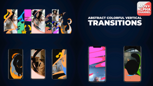 Videohive - Abstract Colorful Vertical Transitions | Motion Graphics - 48213725 - 48213725