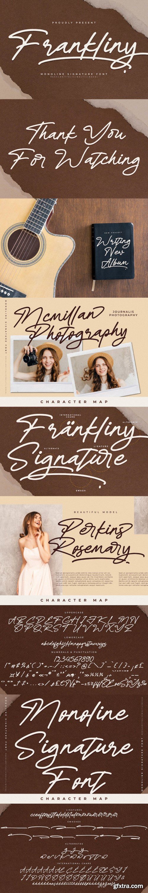 Frankliny Monoline Signature Font