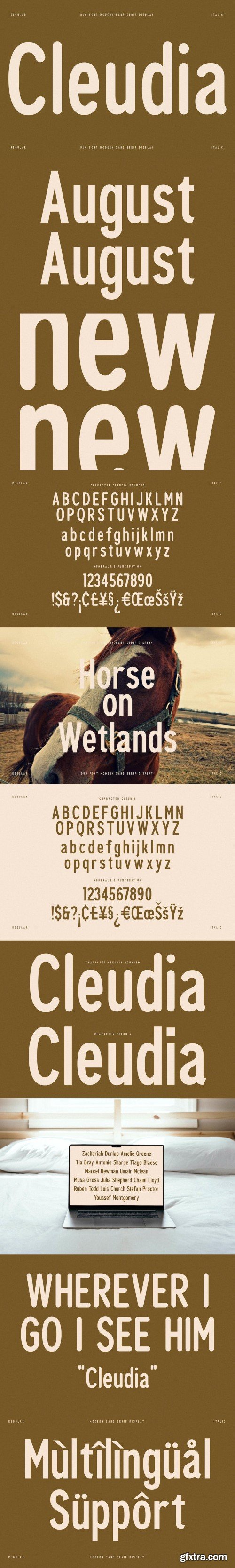 Cleudia Duo Font Modern Sans Serif