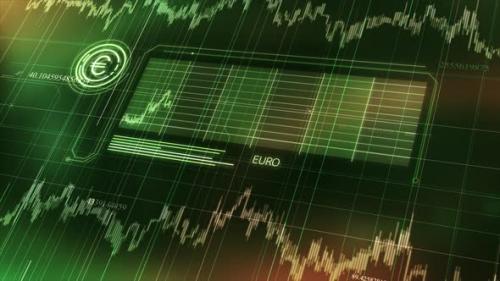 Videohive - Euro Stock Price Growth Infographic Animated In 3D Space - 48195197 - 48195197