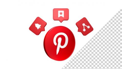 Videohive - Pinterest Modern 3D Circle Icon - 48200013 - 48200013