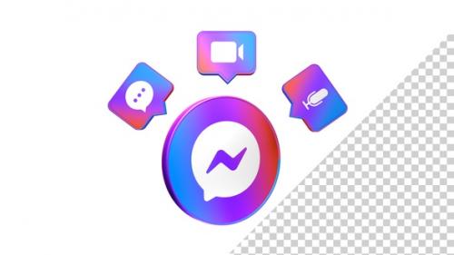 Videohive - Messenger Modern 3D Circle Icon - 48200015 - 48200015