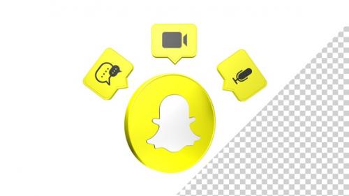 Videohive - Snapchat Modern 3D Circle Icon - 48200017 - 48200017