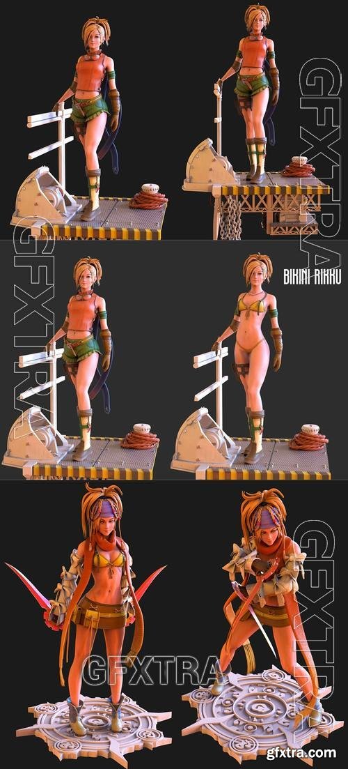 Rikku FFX bikini version Rikku FFX-2 pose 1 pose 2 Big pack &ndash; 3D Print Model