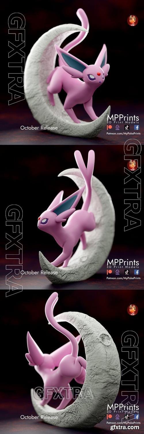MyPokePrints -Moon Espeon &ndash; 3D Print Model