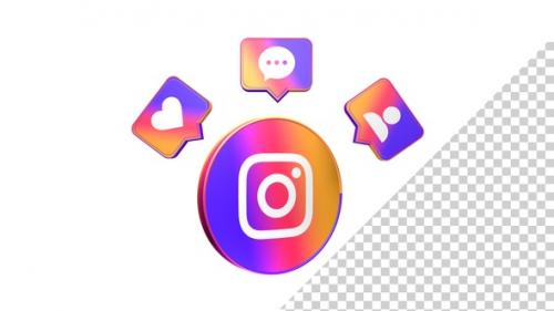 Videohive - Instagram Modern 3D Circle Icon - 48200024 - 48200024