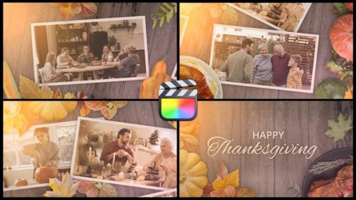 Videohive - Thanksgiving Day Slideshow Opener for FCPX - 48146833 - 48146833