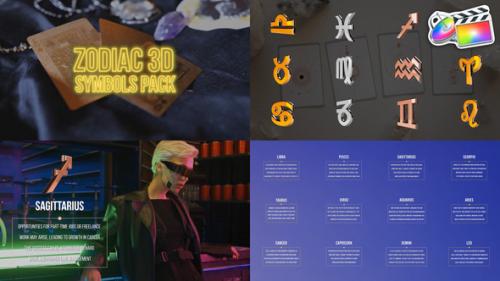 Videohive - Zodiac 3D Symbols Pack for FCPX - 48172864 - 48172864