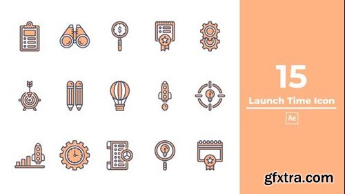 Videohive Launch Time Icon After Effect 48544699