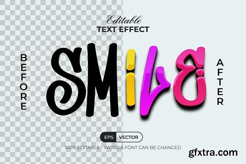 Smile Editable Text Effect Colorful Style G9TPRLF