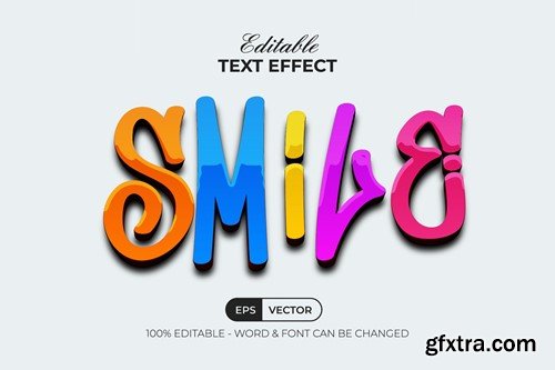 Smile Editable Text Effect Colorful Style G9TPRLF