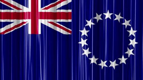 Videohive - Cook Islands Flag Curtain Wave - 48233312 - 48233312