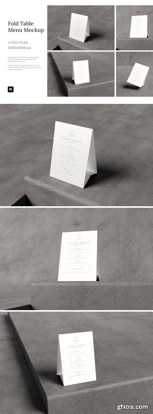 Fold Table Menu Mockup 2GW8HDV