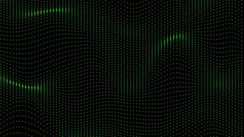 Videohive - Curve lines wavy net moving particles geometric background - 48234133 - 48234133