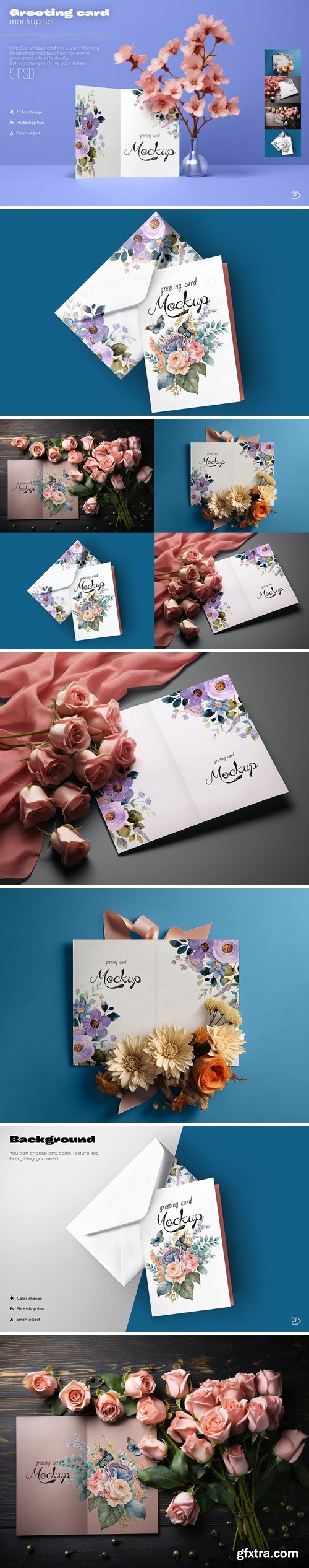 Invitation &amp; Greeting Card Mockups XN9HD89