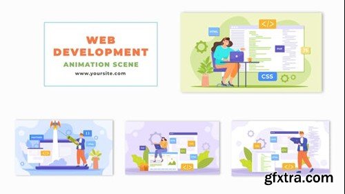 Videohive Vector Web Development Process Animation Scene 48565056