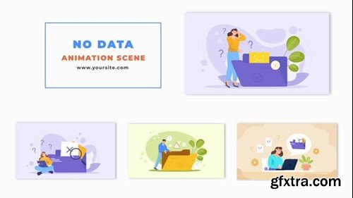 Videohive Empty Folder Concept Flat Character Animation Scene 48565143