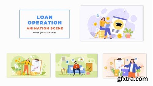 Videohive Loan Review and Approval Flat 2D Character Animation Scene 48565043