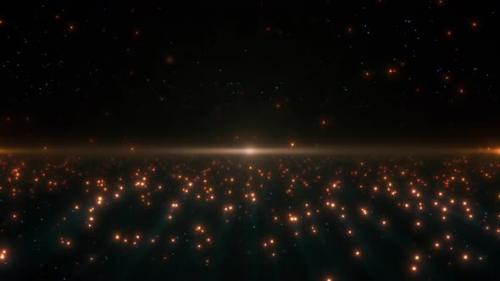 Videohive - Orange Particles Field - 48236192 - 48236192