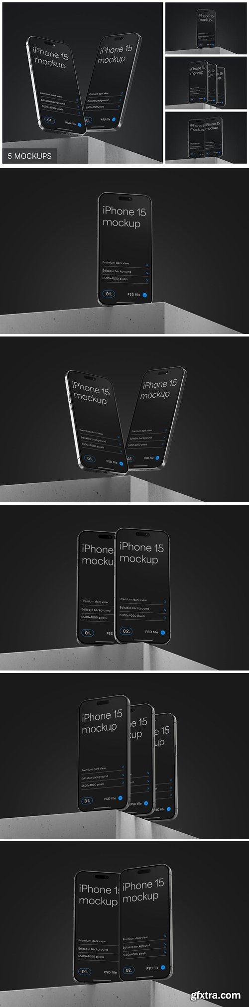 iPhone 15 Pro Mockup Set NSCDTUL