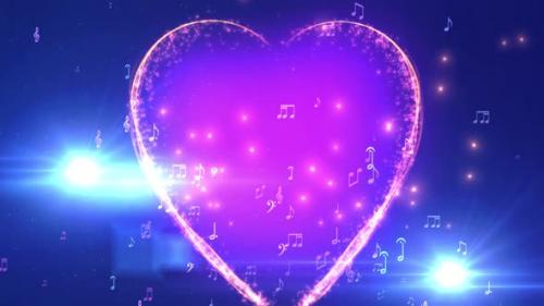 Videohive - Abstract Heart Music Sound Lights - 48240614 - 48240614