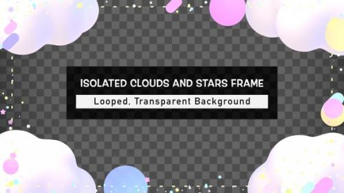 Videohive - Isolated Clouds And Stars Frame - 48240752 - 48240752