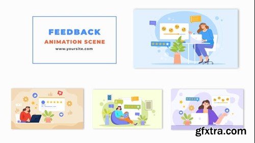 Videohive Animated Customer Experience Flat Scene 48568040