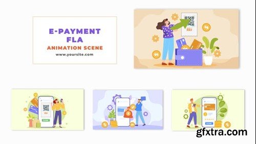Videohive Flat Vector E-Payment Animation Scene 48570044