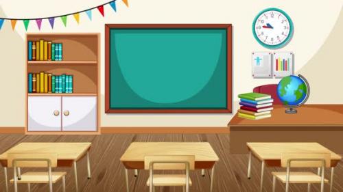 Videohive - 2d Cartoon Classroom 4K - 48241602 - 48241602