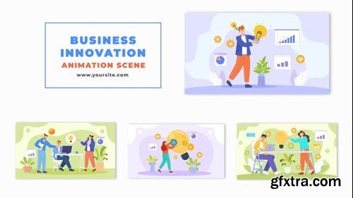 Videohive Flat Vector Business Innovative Progress Animation Scene 48569534