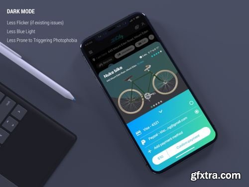 iCity - Rent bikes Mobile App Ui8.net
